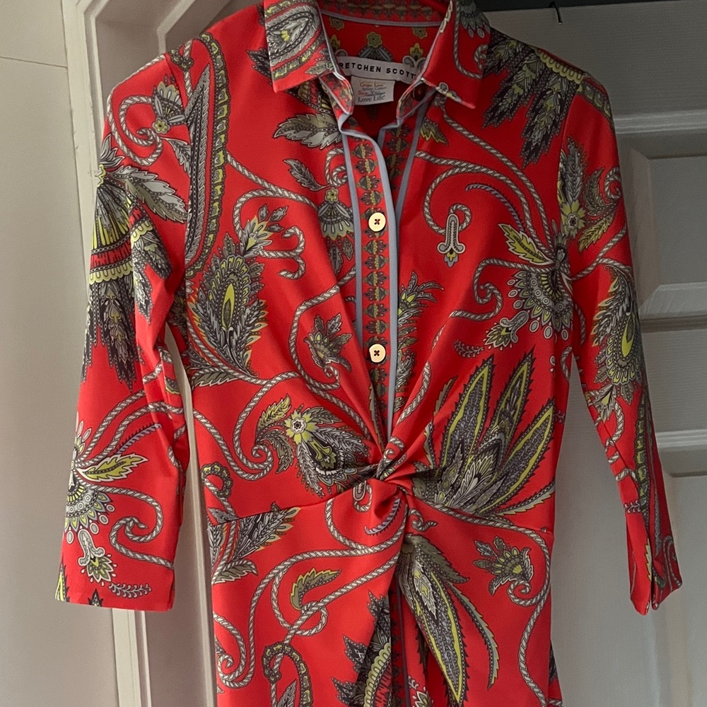 Gretchen Scott Pink Paisley Dress